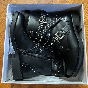 NEW in box Nasty Gal - Looks Stud On You Biker Boots - Never Worn